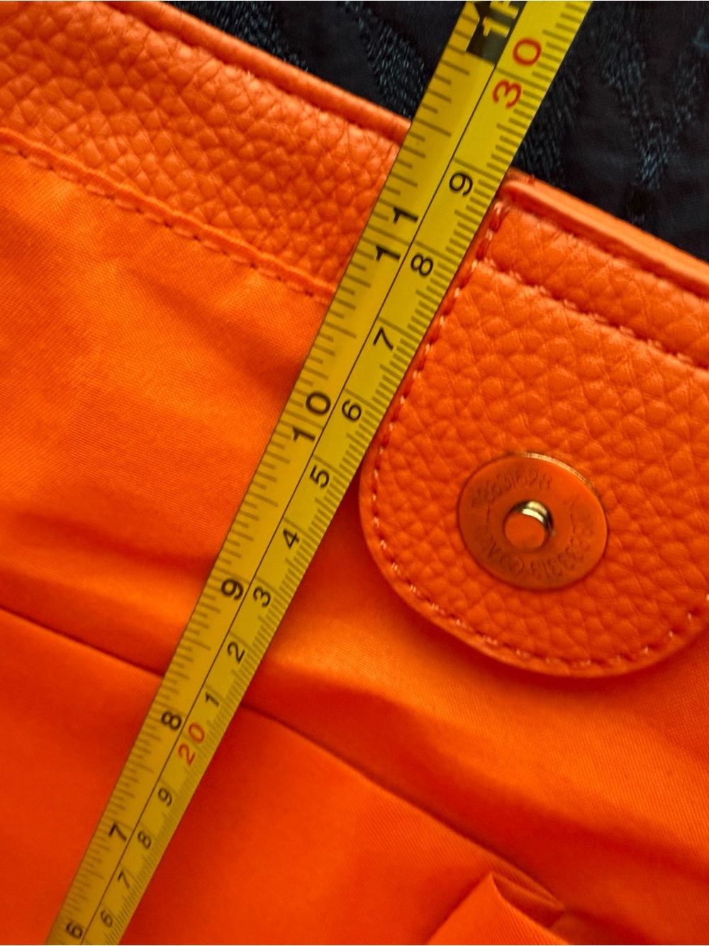 Orange Leather Tote Bag - Women - Picture 10 of 12